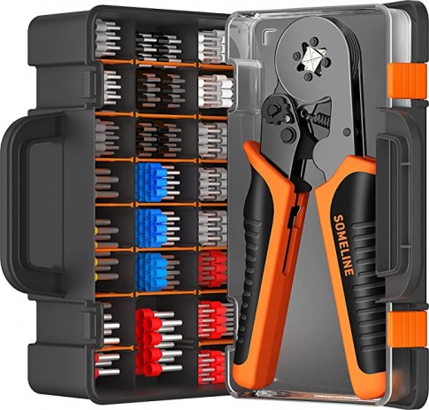 Crimp Plier Wire End Ferrules Set, Terminals Assortment Tube-Type Ferrule Cable lug 0.5-10mm˛